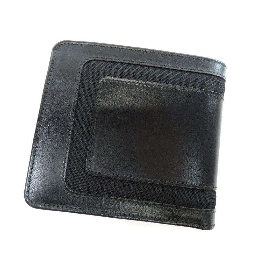 Gucci Wallet Embossed fold Leather Bi Black